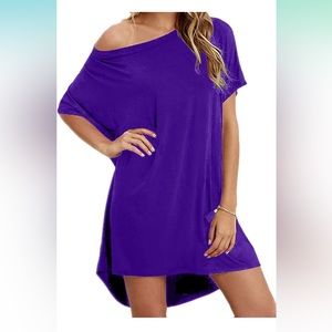 Haola Purple Oversized T Shirt Dress NWT Size Small
